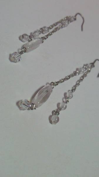 ★TA★天然石ピアス/クリスタル水晶/ハンドメイドパワーストーン_3