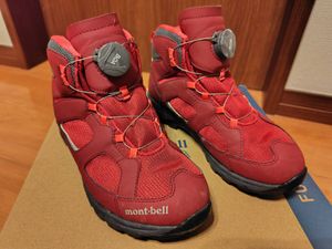 美品 22.0cm モンベル mont bell ラップランドブーツ リールアジャスト Kid's キッズ 子