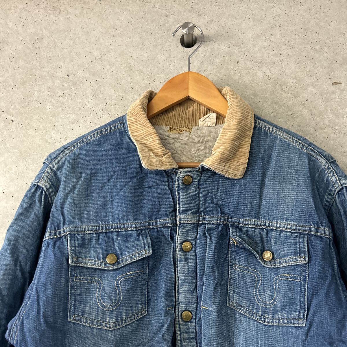 60s BIG SMITH 裏ボア デニムジャケット 46 ウエスタン ワーク