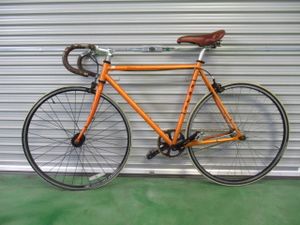 FUJI classic フジ クラシック ピストバイク クロモリフレーム オレンジ 現状品 管理7AJ1