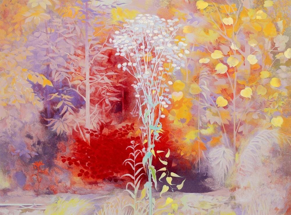 美品 関口雄揮「白い花」手摺木版画 証明シール・本人監修印有 東山魁夷に師事 真作】【WISH】関口雄揮「白い花」リトグラフ 約10号 直筆サイン 証明