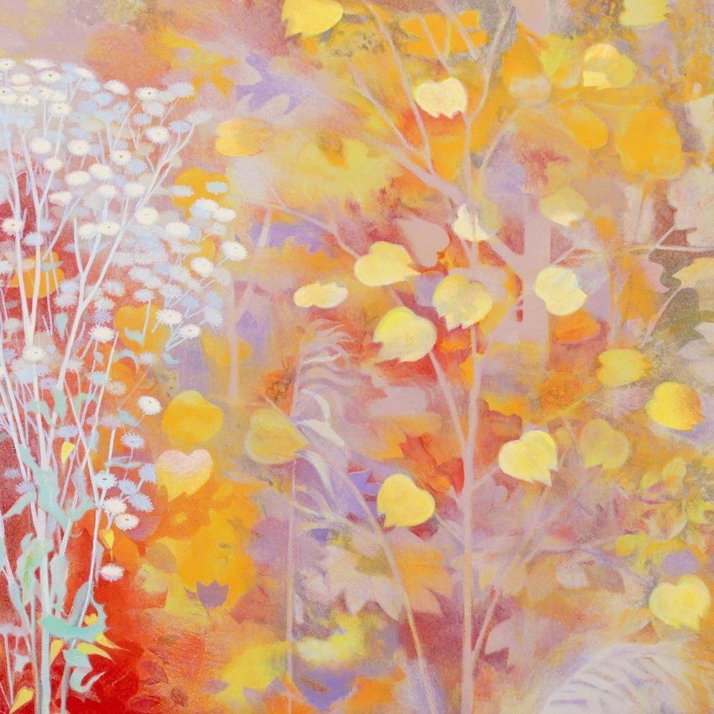 美品 関口雄揮「白い花」手摺木版画 証明シール・本人監修印有 東山魁夷に師事 真作】【WISH】関口雄揮「白い花」リトグラフ 約10号 直筆サイン 証明