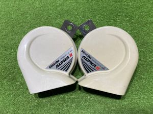 ☆MITSUBA ALPHA HORN ミツバ アルファホーン ALPHAⅡ 左右セット 希少ホワイト 美良品