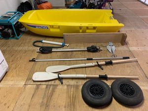 ●RYOBI リョービ ボートエース BOAT ACE 定員2名 オール、アンカー、タイヤ他付属【直接