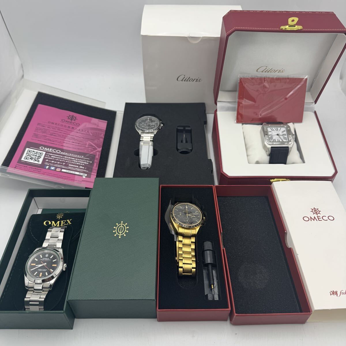 OMECO(オメコ) 時計4本まとめ MILANUS ミルアヌス 潮FUKIMASTER エロ