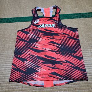 asics 陸上 日本代表 タンクトップ ランニングシャツ サイズL 世界陸上 アシックス Japan