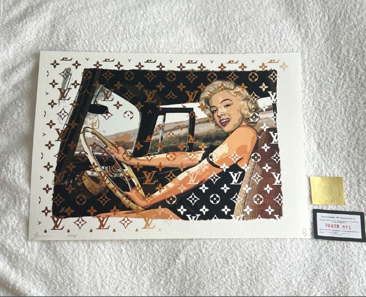 マ*ー様 death nyc 世界限定100枚　バンクシー 世界限定100枚 DEATH NYC マリリン・モンロー LOUISVUITTON ルイ
