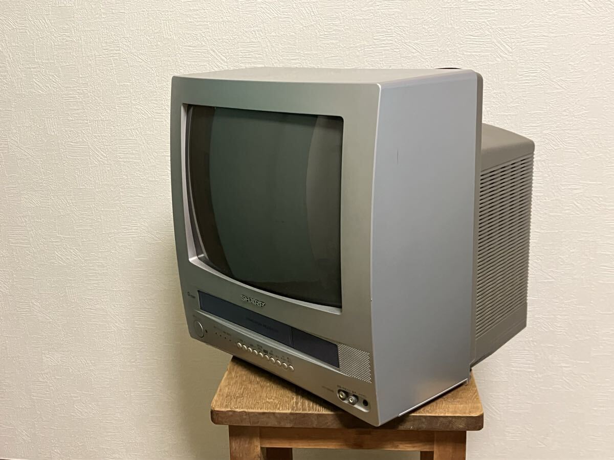 動作確認済み SHARP ビデオ付カラーテレビ VT-14GH5 テレビデオ 動作品 SHARP VT-14GH5 2001年制 リモコン付 14型 テレビデオ カラー