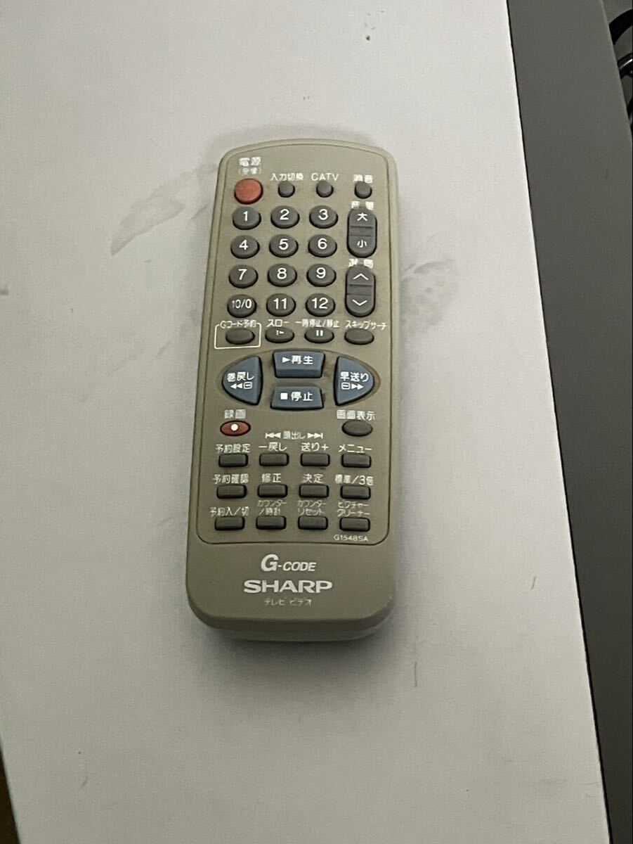 動作品 SHARP VT-14GH5 2001年制 リモコン付 14型 テレビデオ カラー
