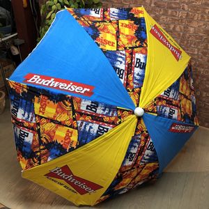 Y2840 【 ビッグ!! バドワイザー パラソル 】Budweiser 190×207cm ビーチパラソル 日よ