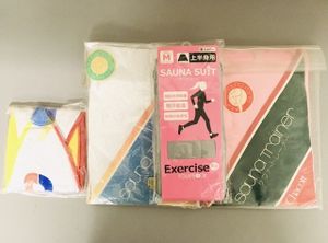 チャコット　サウナパンツ　塩化ビニール製　ピンクと白の2着＋サウナジャケットのセット