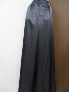 社交ダンス　ノーブランド　黒★薄手サテン生地～ワイド～パンツ