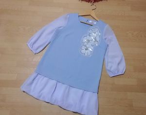 【GALLERY VISCONTTI】ブルー袖シフォンチュニック2M★新品♪