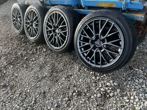 ■ENKEI スバルSTI WRX VAB 純正タイヤホイール４本セット。18/8.5J PCD114.3 5穴　■DUN