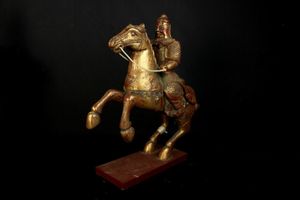 中国美術 時代 銅製 関羽像 置物 高さ8.5㎝ 銅製 関羽