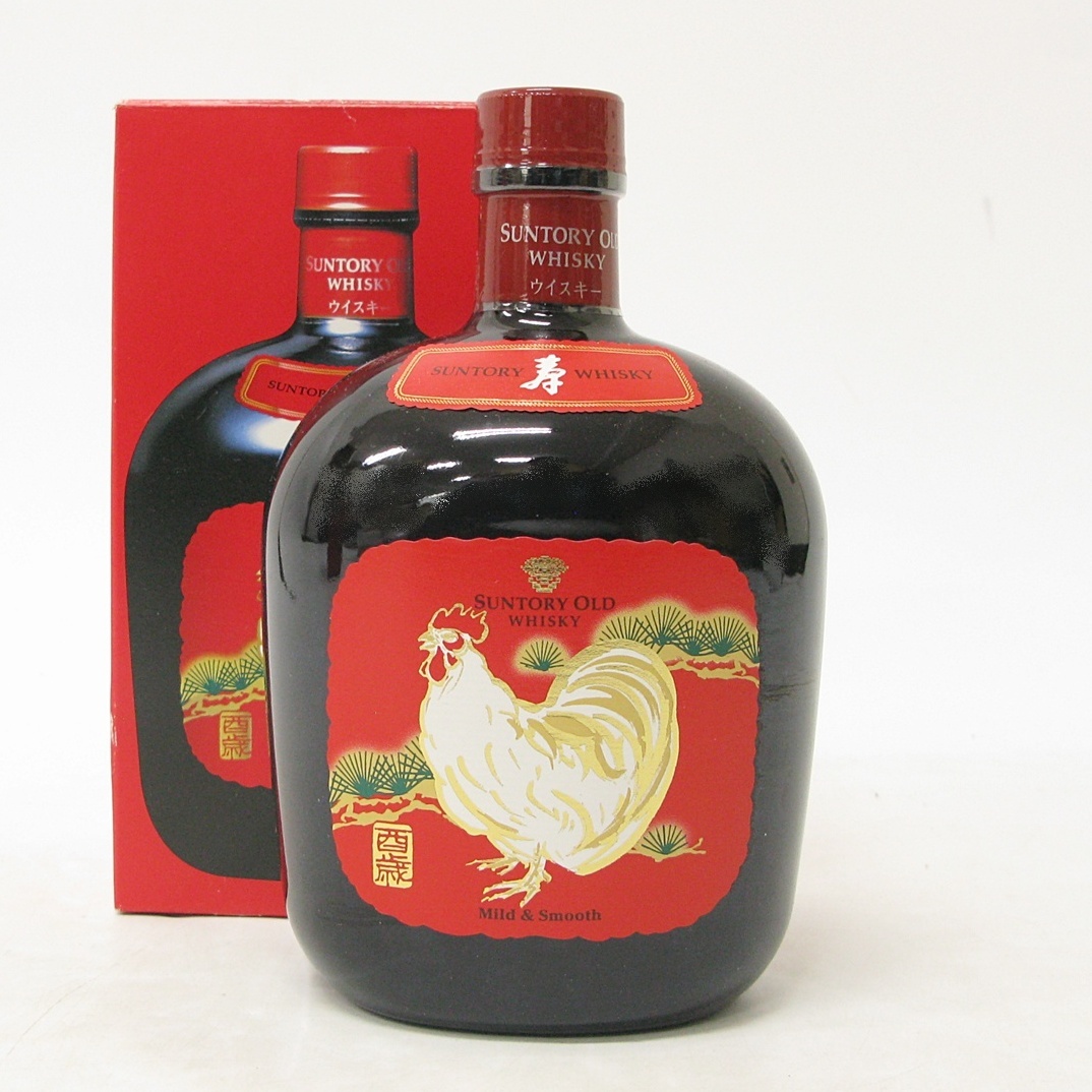 『未開封』SUNTORY サントリーオールド 干支 ボトル　酉　鳥 楽天市場】【レトロ】サントリー オールド 干支 酉歳 鶏 にわとり