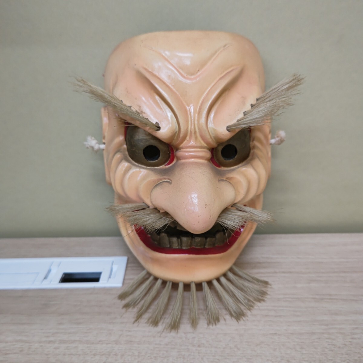 能面 お面 ⑨ 作家物 高千穂神楽面 手力男命 陶器製 大神焼 魔除け