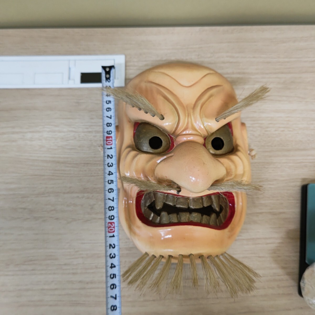 能面 お面 ⑨ 作家物 高千穂神楽面 手力男命 陶器製 大神焼 魔除け