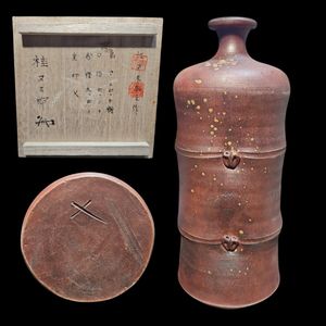 桂又三郎極め　江戸初期　古備前　人形徳利　共箱　V　9045 桃山時代 古備前【肩衝大徳利】桂又三郎極め箱 鑑定書付 図録掲載品