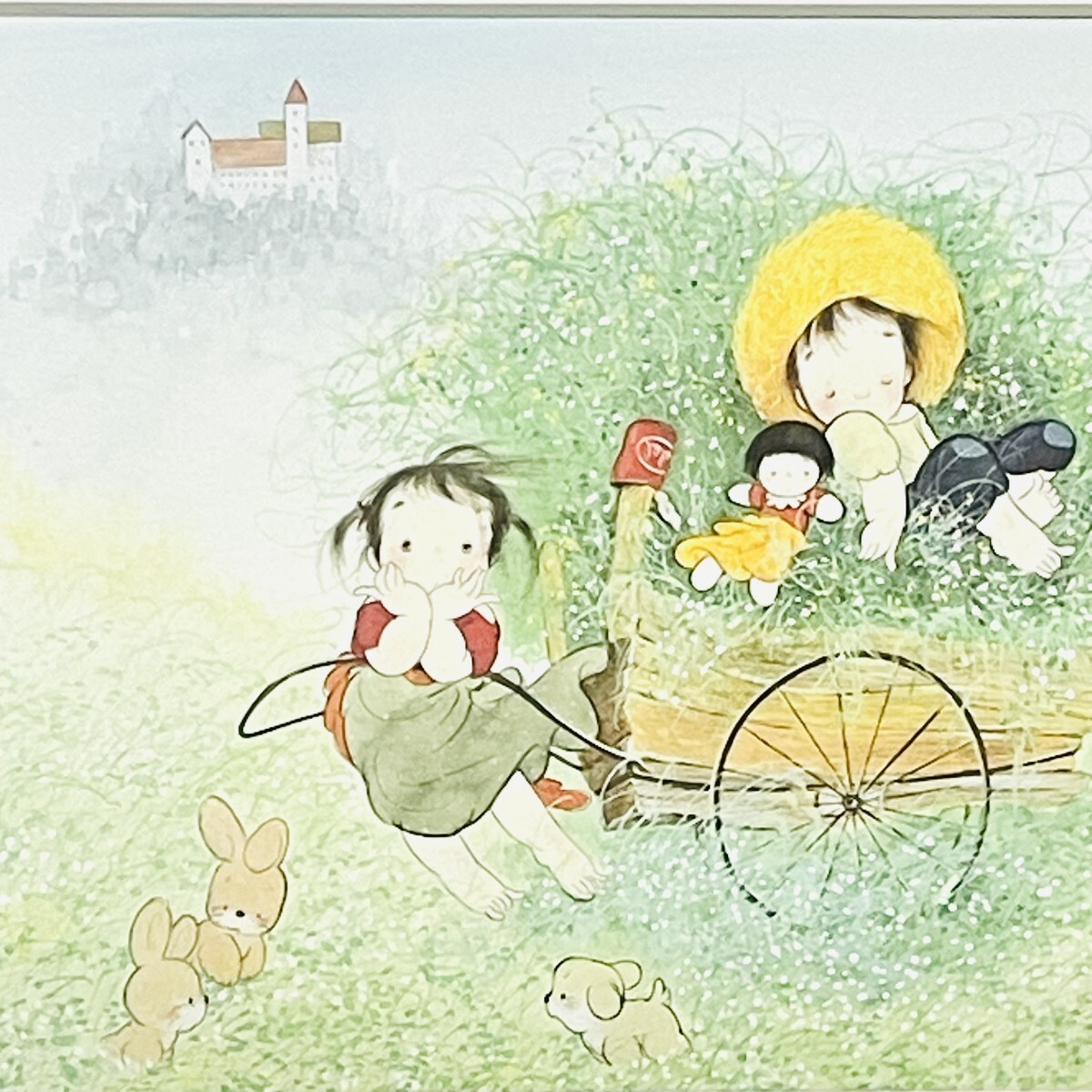 中島潔『春の夢』直筆サイン入り ポスター プリント 人物画 風景画 F3
