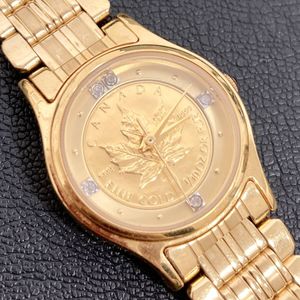 金貨 純金 メイプルリーフ 5ドル 腕時計 k24 貨幣 ジャンク品 中古】 K24 外国コイン メイプルリーフ 1/2オンス 20ドル カナダ 純金