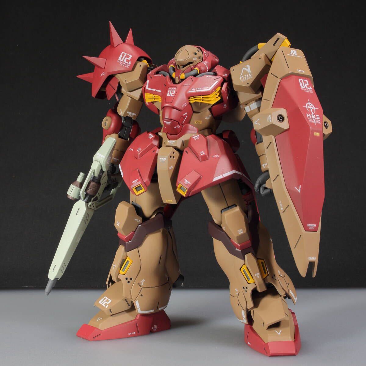HG 1/144 Me02R-F01 メッサー TYPE-F01 ガウマン機 改修 塗装 完成品