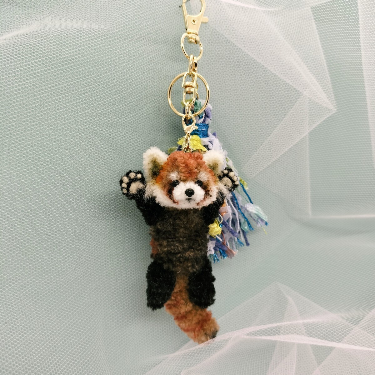 レッサーパンダ キーホルダー ハンドメイド モール ドール 羊毛