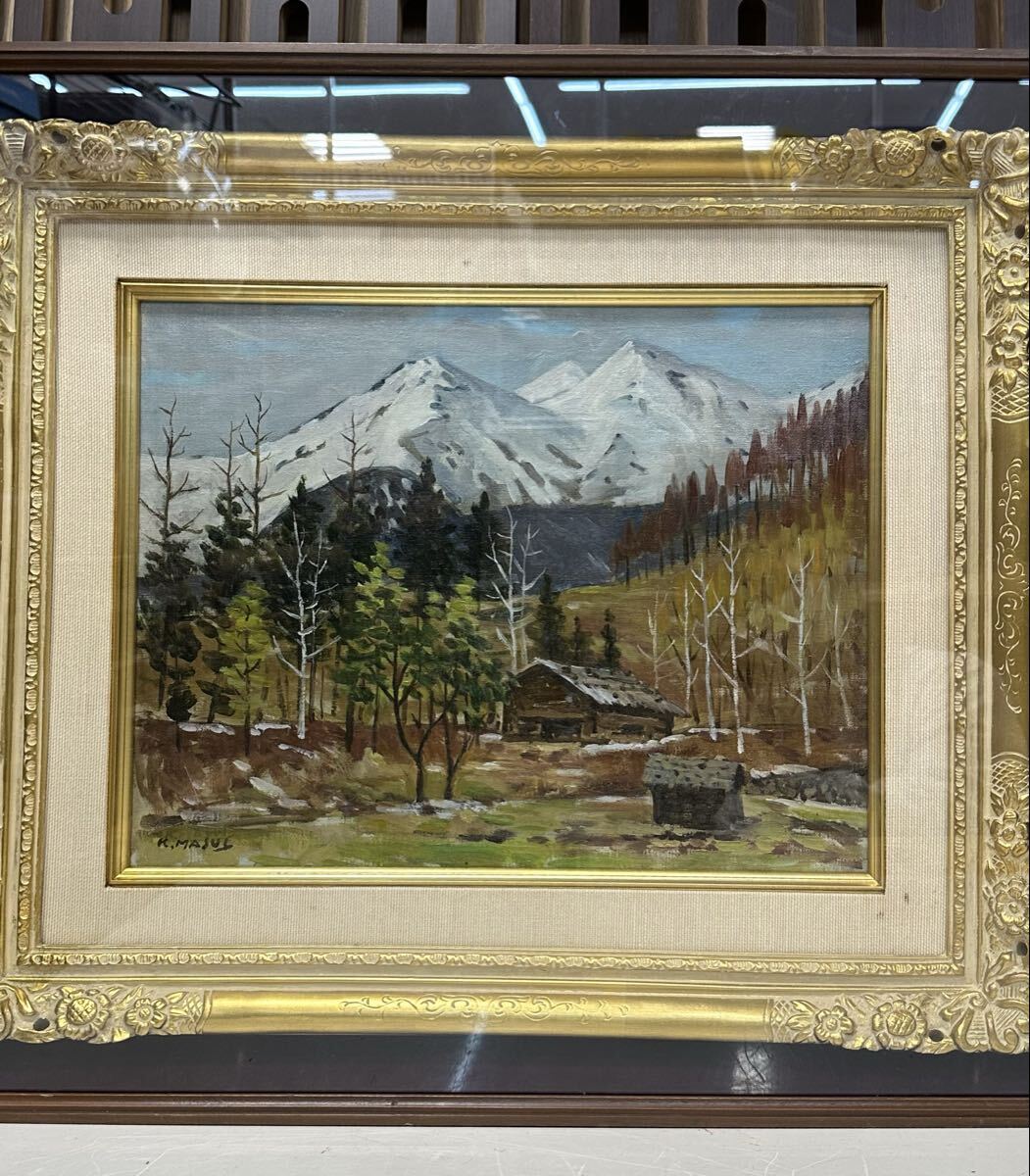アンティーク 額額縁 額装 1952年 油絵 油彩画 桝井一夫　けしの花 静物画 桝井一夫の値段と価格推移は？｜1件の売買データから桝井一夫の価値が