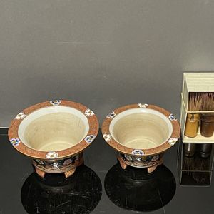 古九谷　九谷焼　庄三　九谷庄三　青手　青九谷　華の図　アンティーク九谷　１客 庄三風 - 九谷満月