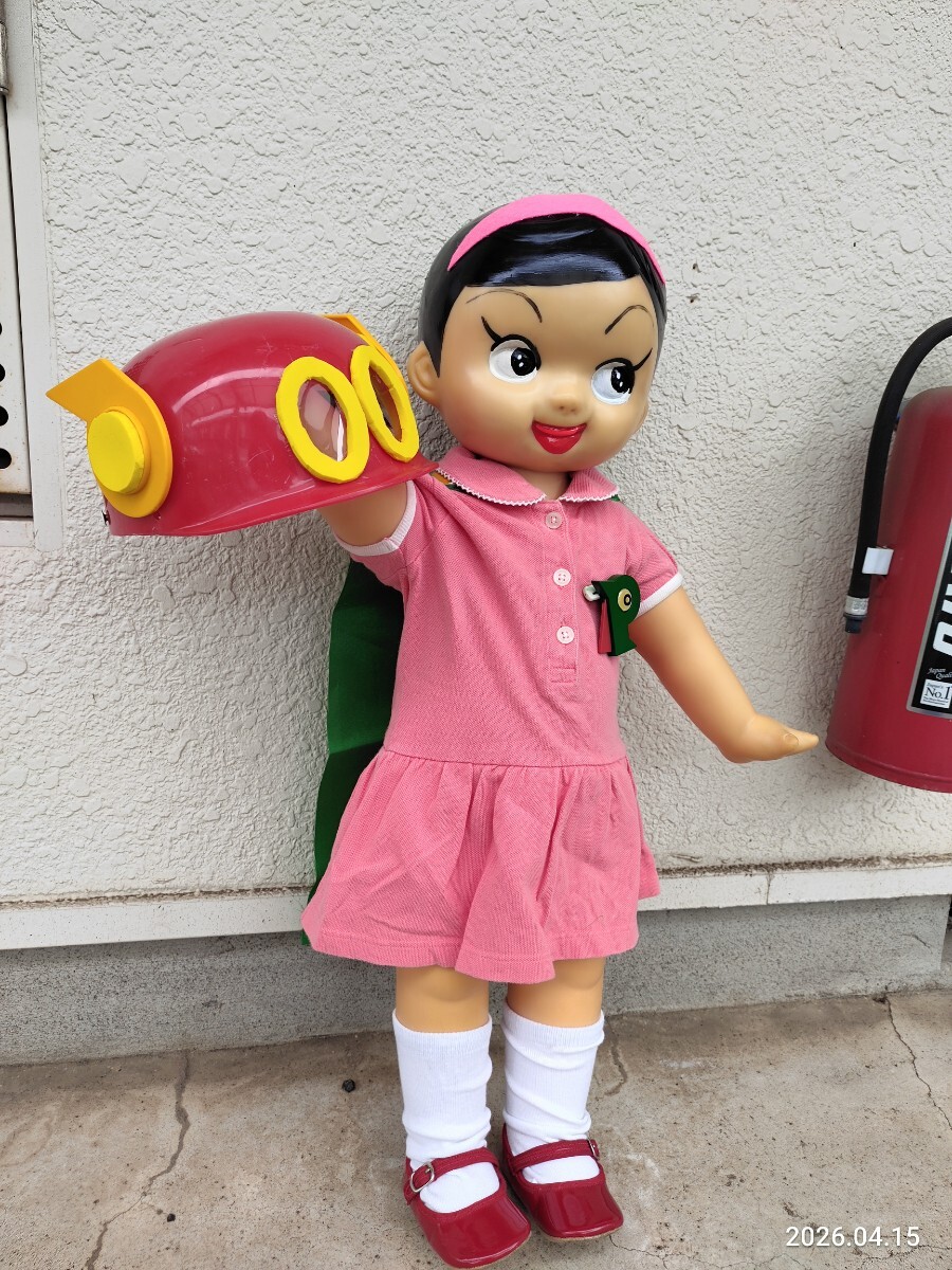 昭和レトロ パーマン パー子 コスプレ店頭用 ソフビ特大67センチ等身大