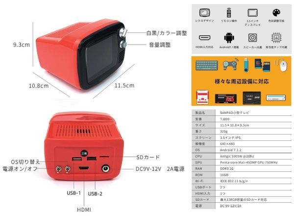 ジャンク - インテリアに最適♪ 昭和レトロ ブラウン管テレビ風 HDM