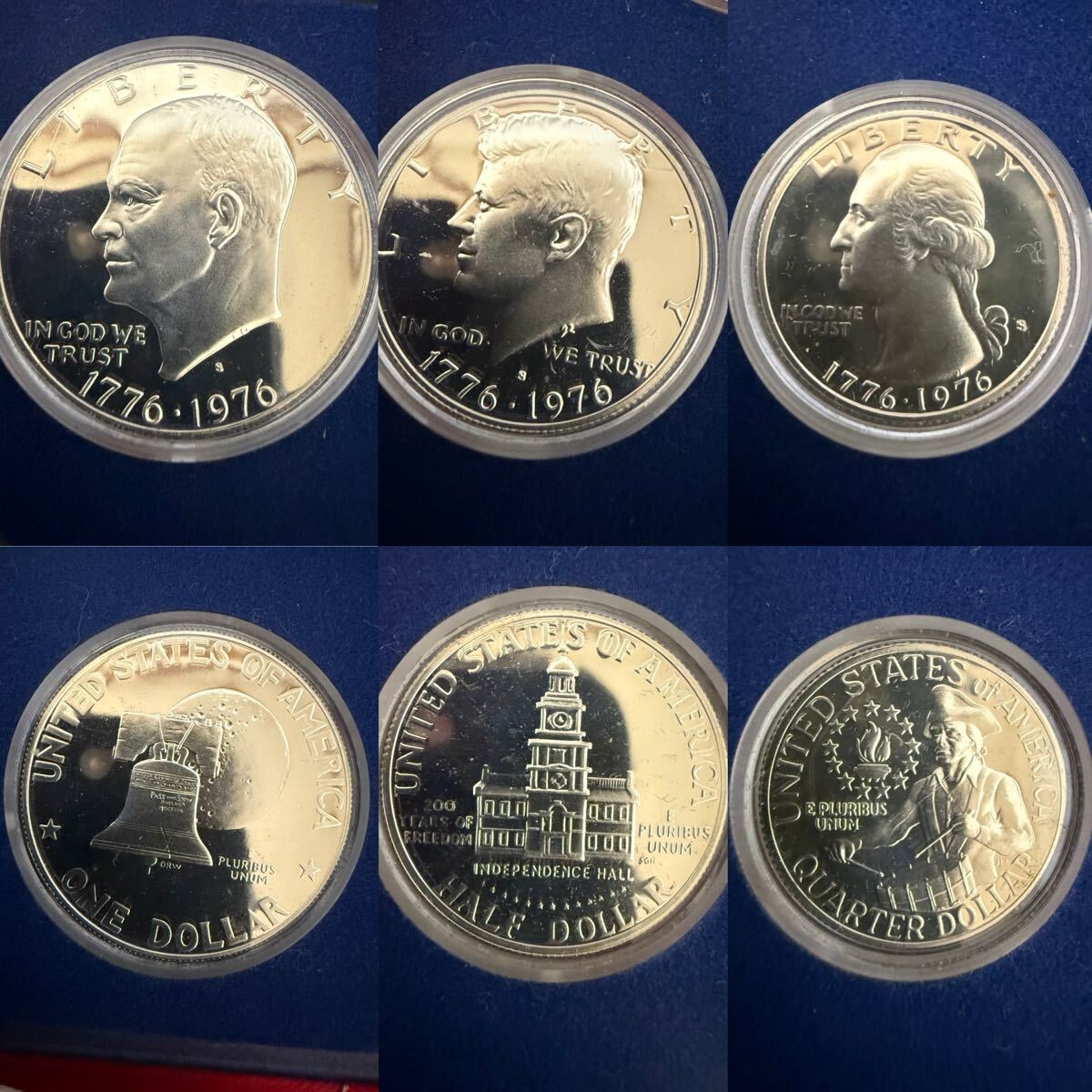 Y26042402D 銀貨3枚組2セット アメリカ建国200周年記念 シルバー