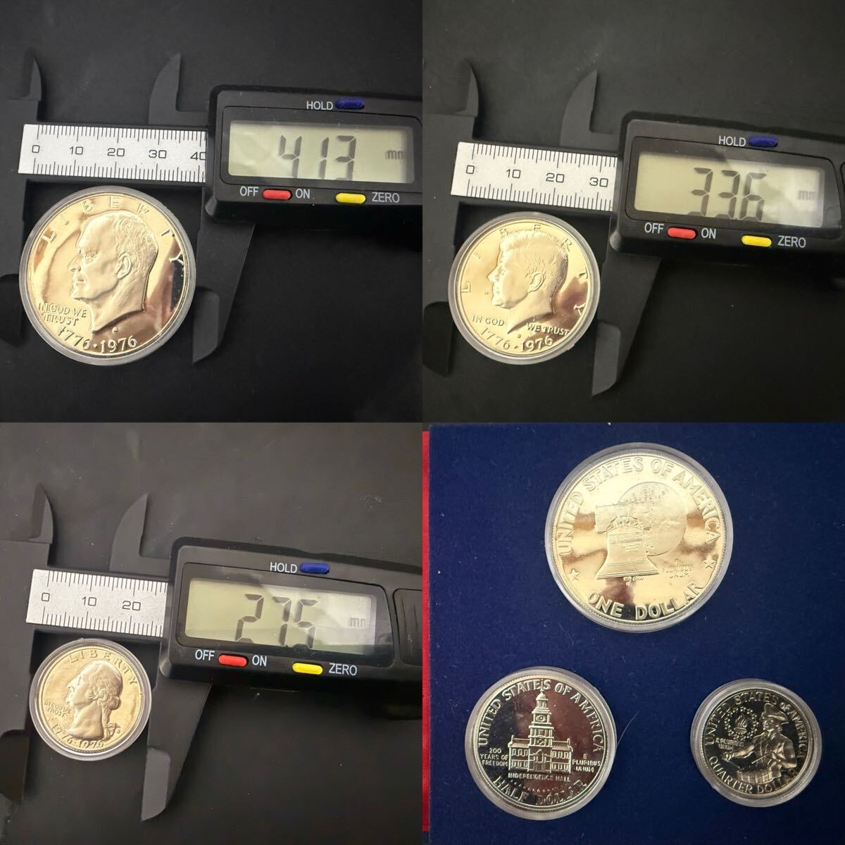 Y26042402D 銀貨3枚組2セット アメリカ建国200周年記念 シルバー