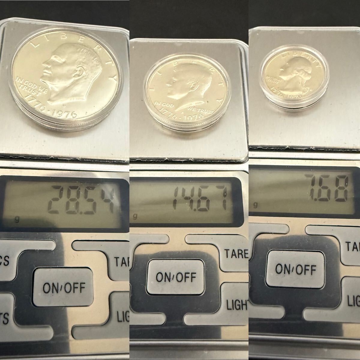 Y26042402D 銀貨3枚組2セット アメリカ建国200周年記念 シルバー