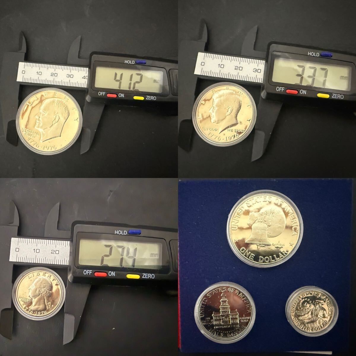 Y26042402D 銀貨3枚組2セット アメリカ建国200周年記念 シルバー
