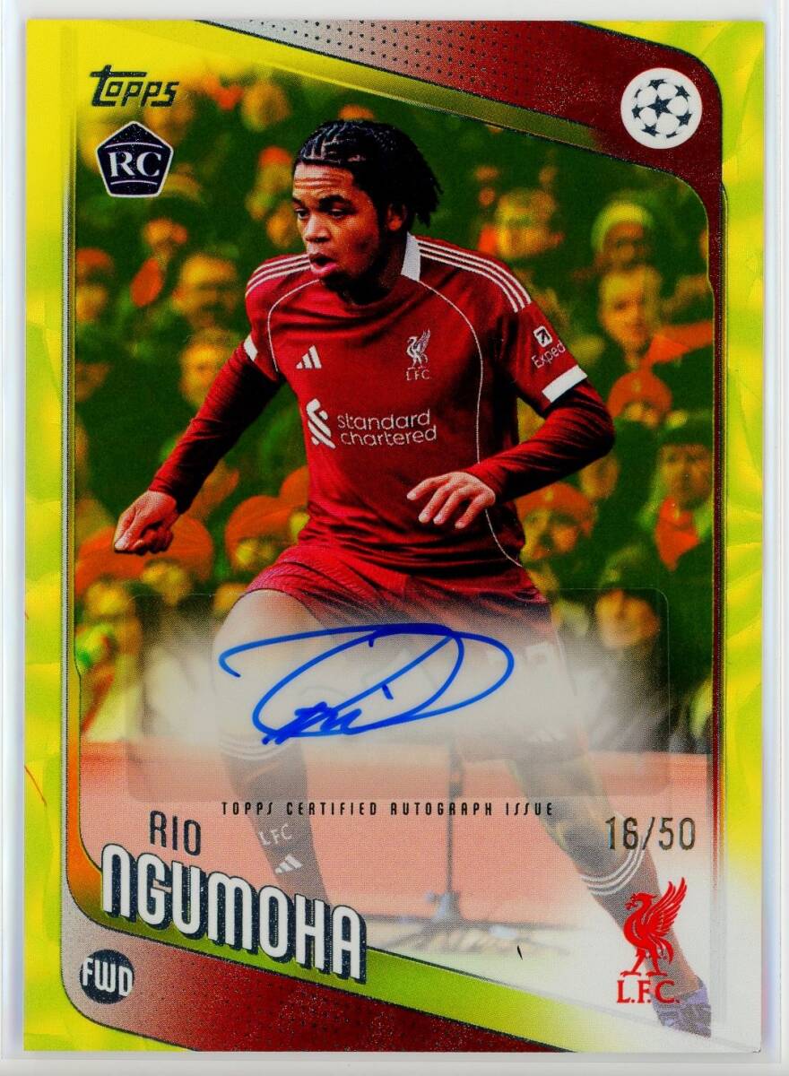 2026 Topps UEFA Japan Edition Rio Ngumoha 直筆サインカード 16/50