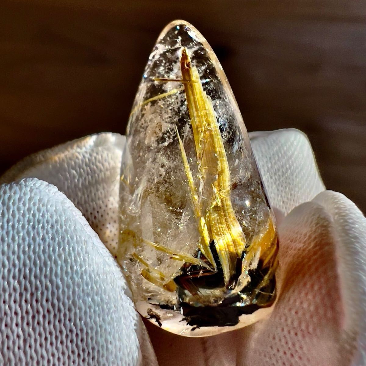 ゴールドルチルクォーツ ルチル 金紅石 針 水晶 クォーツ ルース 裸石