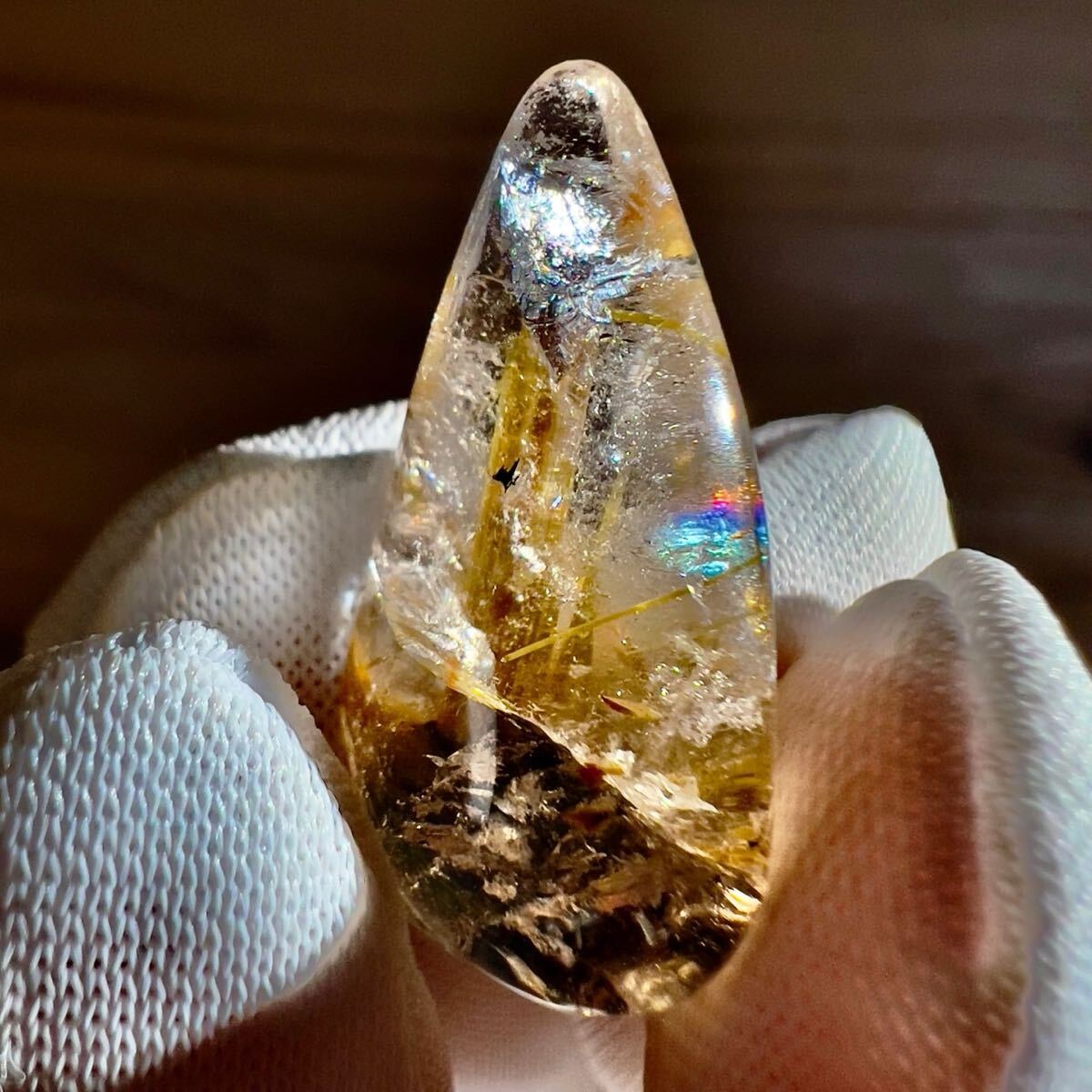 ゴールドルチルクォーツ ルチル 金紅石 針 水晶 クォーツ ルース 裸石
