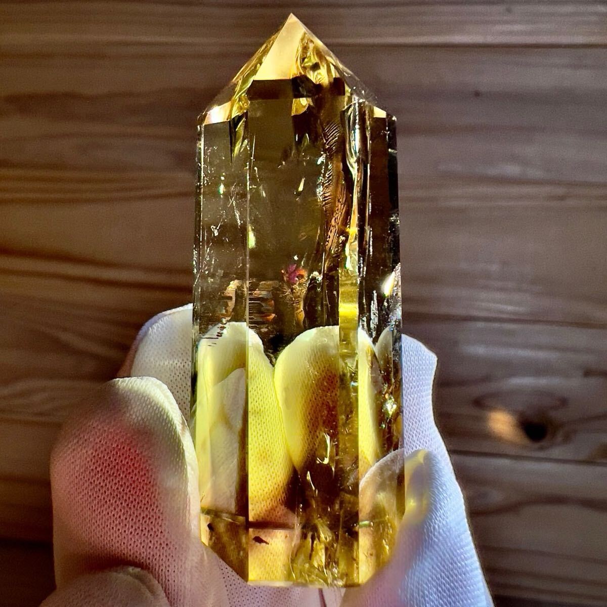 高品質 ファントム シトリン ブラジル バイーア州産 黄水晶 ポイント