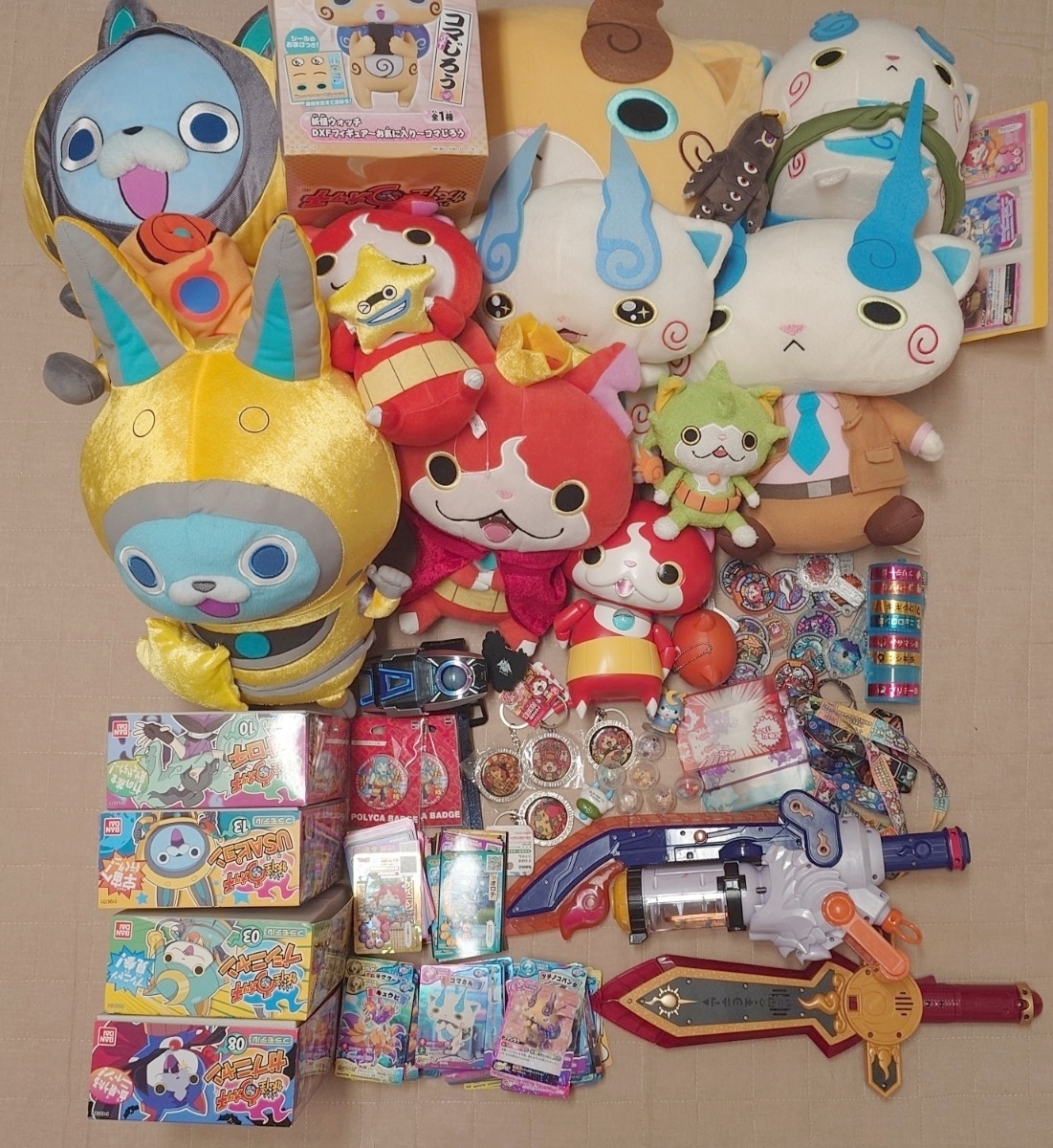 激レア！希少！妖怪ウォッチ ぬいぐるみ マスコット 大量!! まとめ売り 妖怪ウォッチ ぬいぐるみ カード メダル アーク 大量まとめ売り