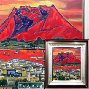 油彩画 市村司 作 「ばら」 市村司「ばら」薔薇/バラ 油彩 アート