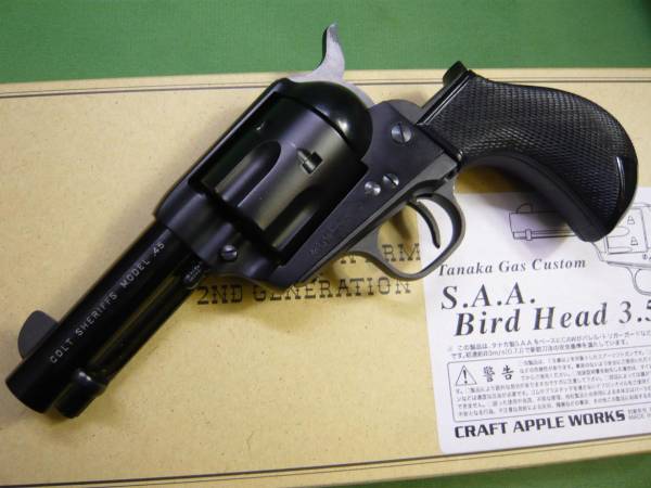 中古 CAW SAA Bird Head 3.5タナカ ペガサスベースガスガン(ガスガン 