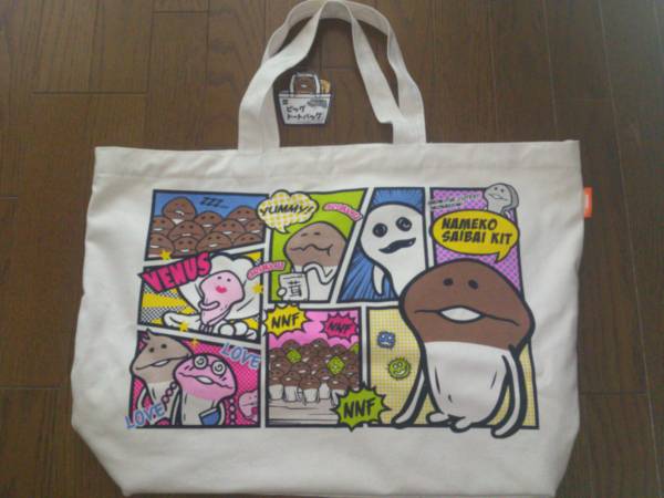おさわり探偵なめこ栽培キット☆ビッグトートバッグ☆コミック柄_1