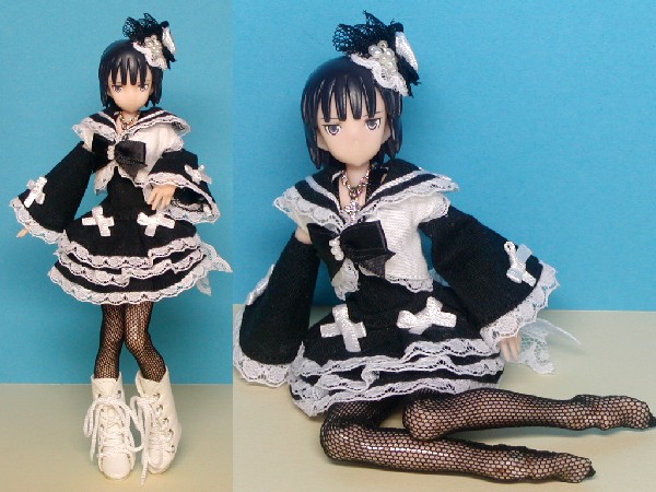 61 03武装神姫 手作り1 12ドール服 ゴスロリワンピースセット 武装神姫 売買されたオークション情報 Yahooの商品情報をアーカイブ公開 オークファン Aucfan Com