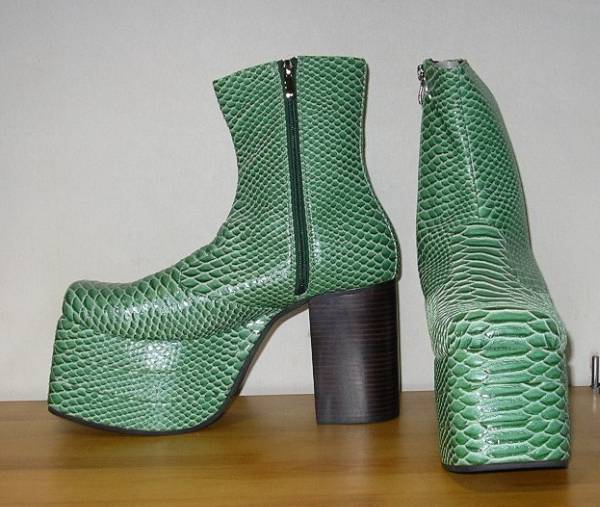 ロンドンブーツ☆厚底☆グリーン☆26.0cm