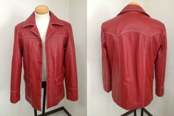 新品】ファイトクラブ レザージャケット M ブラピ 革ジャン(Mサイズ  