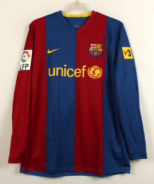 06-07バルセロナ(H)#19メッシ MESSI C長袖 リーグ用 NIKE 正規 L 19