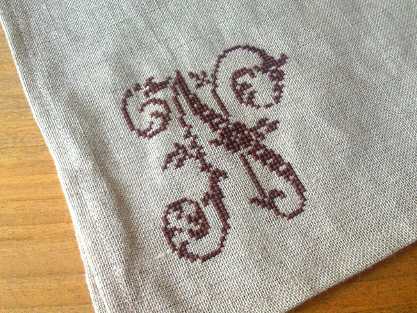 イニシャルｎ リネン キッチンクロス 刺繍 ハンドメイド 茶色 その他 売買されたオークション情報 Yahooの商品情報をアーカイブ公開 オークファン Aucfan Com