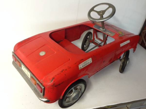 e☆古いブリキのペダルカーレトロ☆足こぎ車 Blue Bird ジャンク(缶