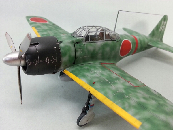 タミヤ 1/48 日本海軍 零戦32型 ラバウル応急迷彩 完成品(完成品